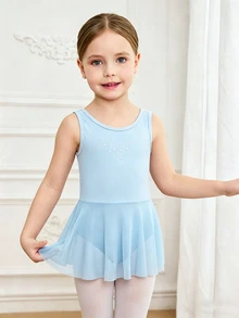 SHEIN Young Girls Clothes Blue Autumn Fashion Solid Color Knitted, Cute, Christmas, Back To School - Blue - View 4