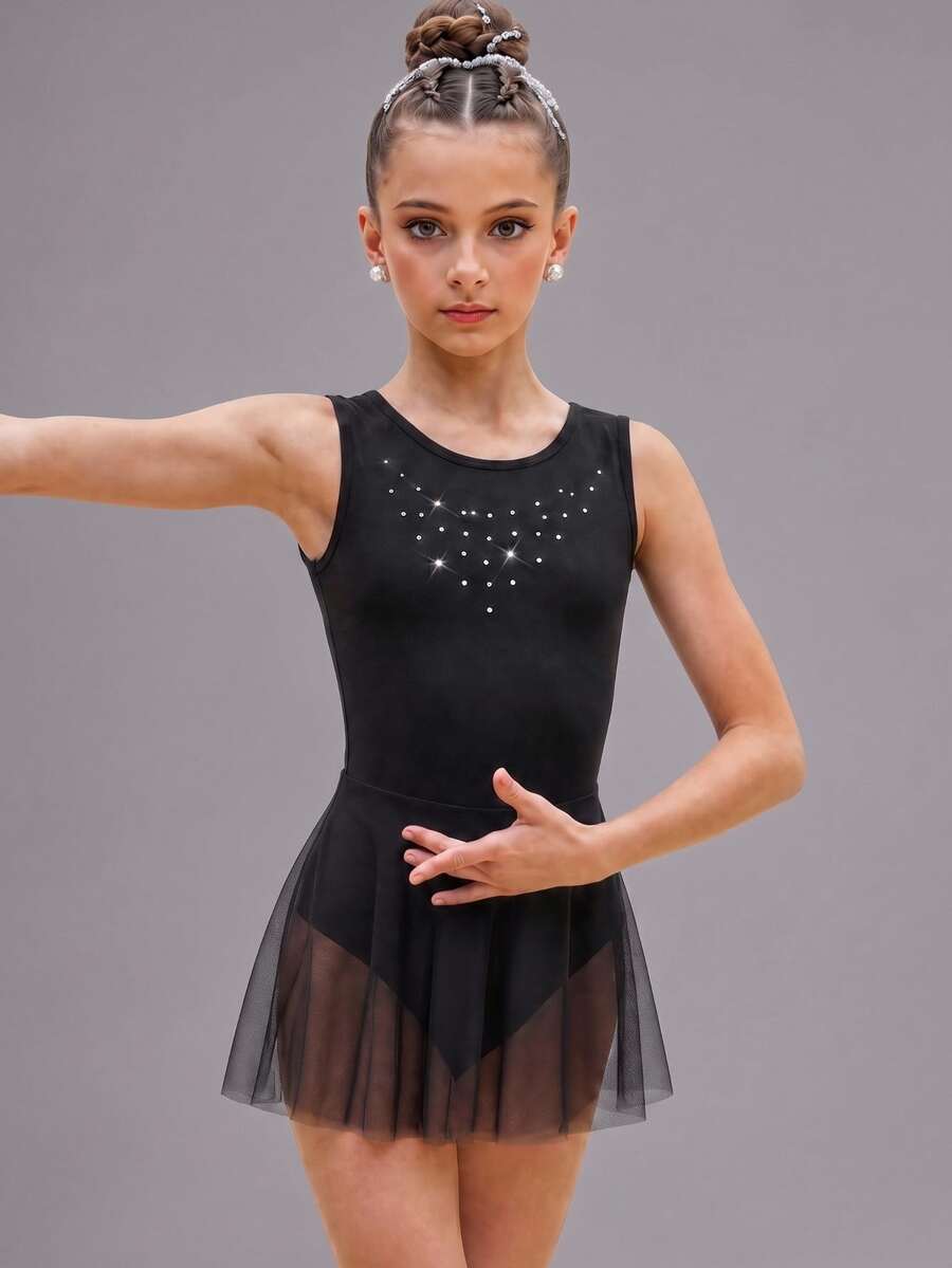 SHEIN 青少年女孩服飾 黑色秋季運動舞蹈服運動套裝，可愛，校園，返校季