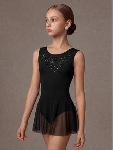 SHEIN 青少年女孩服飾 黑色秋季運動舞蹈服運動套裝，可愛，校園，返校季 - 黑色 - 查看 5