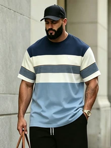 Manfinity Homme Duck Pattern Print Design On Abdominal Muscles, Men's Fashionable Summer Casual Sportswear, Men's Top - Blue - View 3