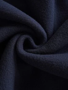 Manfinity Dauomo Sweatshirt Pria Kolor Kantong Huruf Casual - Navy Blue - View 5