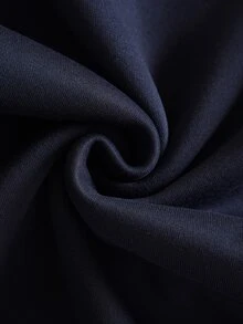 Manfinity Dauomo Sweatshirt Pria Kolor Kantong Huruf Casual - Navy Blue - View 3