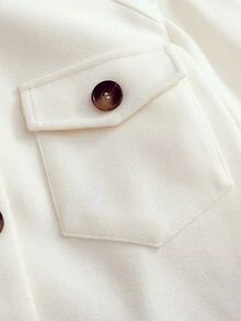 Balvessa Women's Casual Versatile Button-Down Outerwear With ClassAutumn - Apricot - View 7