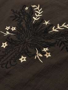 Whyspr 大尺碼女款花卉印花休閒日常穿著吊帶連身褲 - 棕色 - 查看 8