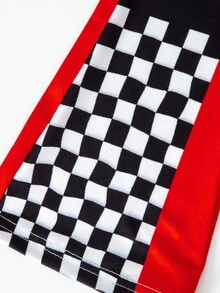 Elladie kids Girls' Racing Print Fitted Flare Leg Jumpsuit - Red - View 6