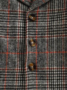 Souflis Souflis Baby Boys Casual Minimalist Classic Plaid Fleece Lined Long Overcoat Autumn Winter - Multicolor - View 14