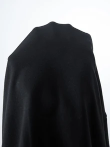 Lyckli Betty Boop x SHEIN Maternity Letter & Heart Print High Neck Long Sleeve Fitted Casual Dress Fall - Black - View 7