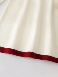 HELLO KITTY AND FRIENDS | SHEIN GraphicGems 女童針織毛衣洋裝，刺繡拼接配色，可愛甜美淑女風，休閒簡約日常百搭，舒適柔軟，適合日常出遊、戶外、上學、玩耍、野餐、旅行 - 彩色 - 查看 8