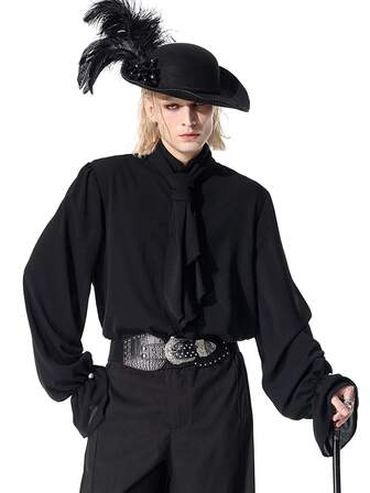 Men's Dark Gothic Vintage Royal Style Streetwear Long Sleeve Shirt