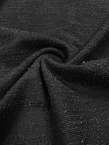 SHEIN Franclia Women's Solid Color Minimalist A-Line Slit Skort, Autumn/Winter - Black - View 4