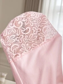 Slowluna Maternity Lace Patchwork Camisole Top And Adjustable Waist Long Pants With Cardigan 2 Pieces Set Fall - Pink - View 10