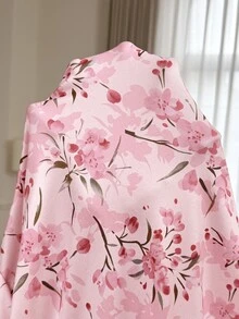 SHEIN Maternity Nursing Lace Camisole Dress With Floral Print Long Sleeve Cardigan 2 Pieces Set Fall - Pink - View 10