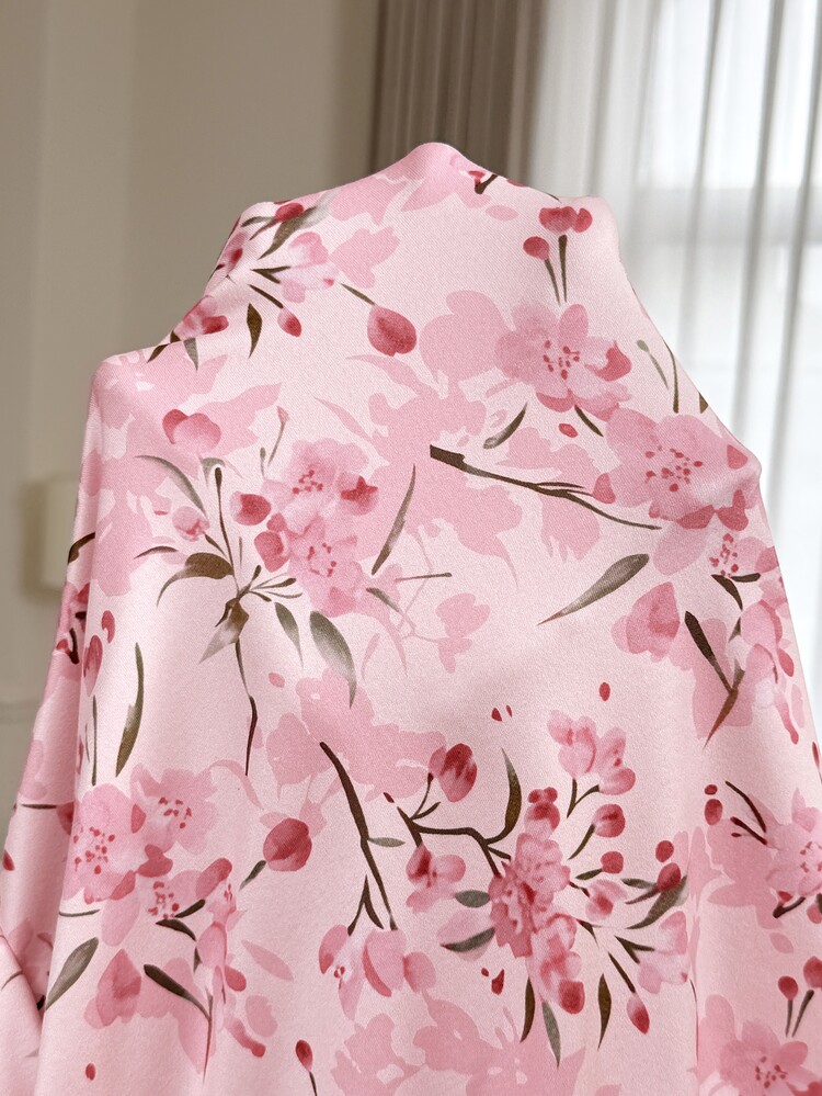 SHEIN 孕婦哺乳蕾絲細肩帶洋裝搭配花卉印花長袖開襟衫 2件套 秋季 - 粉色 - 查看 10