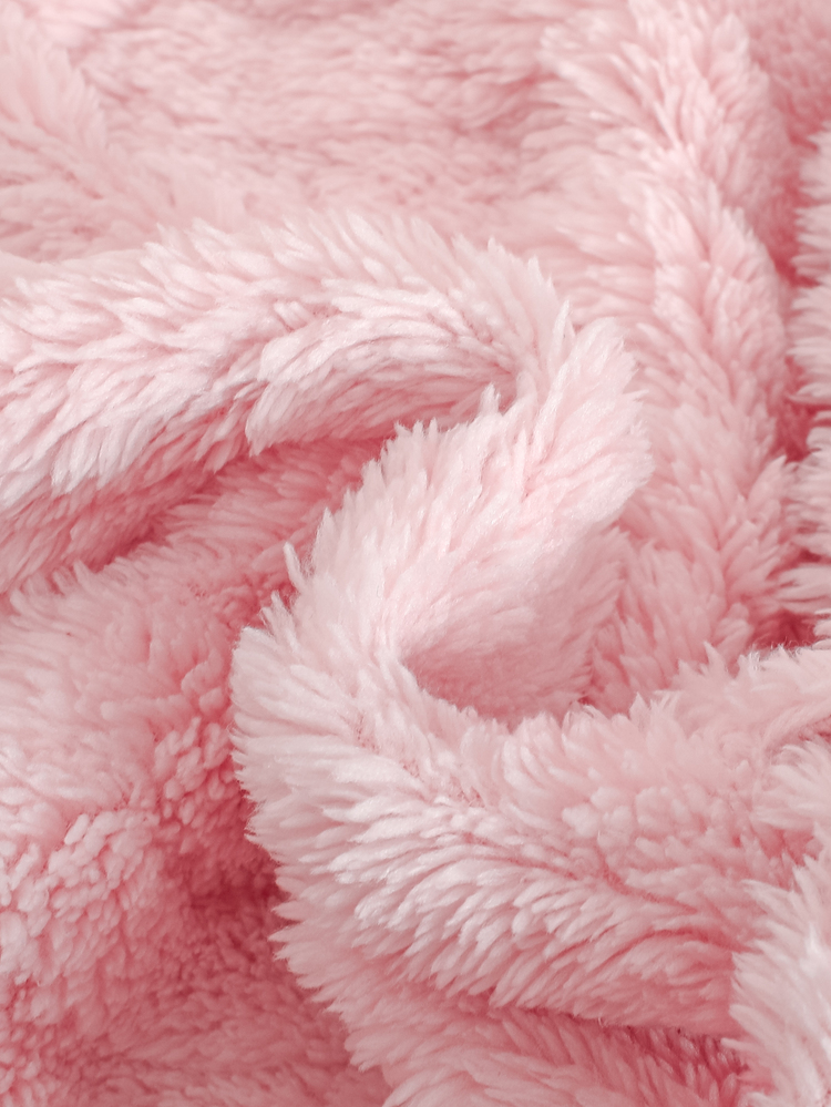 SHEIN 2pcs Baby Girls Jacket Headband Set Sweet Pink Fuzzy Plush Bear Bow Knot Long Sleeve Lapel Thick Birthday Party Winter Halloween Holiday Cozy Solid - Pink - View 6