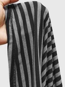 ROMWE Goth Top camisola corto a rayas con estilo Y2K - Negro - Ver 6