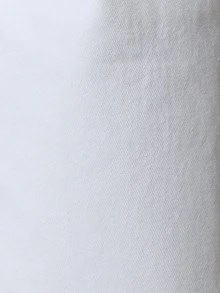 Musera Petite Relaxed Fit Denim Jorts Basics Autumn Fall Streetwear Going Out Everyday Casual Spring Summer White - White - View 7