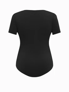 Modmama Maternity Summer Casual Nursing Clothes Round Neck Short Sleeve Slim Fit T-Shirt - Multicolor - View 4