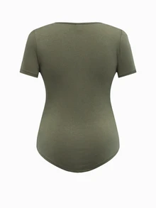 Modmama Maternity Summer Casual Nursing Clothes Round Neck Short Sleeve Slim Fit T-Shirt - Multicolor - View 6
