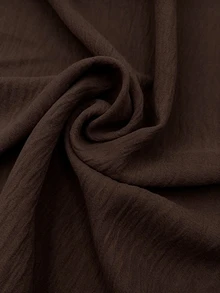 SHEIN PETITE Women's Casual Long Sleeve Shirt Collar Solid Color Long Dress With Pockets And Button Design For Daily Wear And Vacation - Brown - View 4