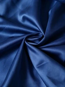 Teen Girls Back To School Off-Shoulder Strap Satin & Mesh Patch Layered Cake Maxi Dress Look Autumn Fall - Navy Blue - View 8