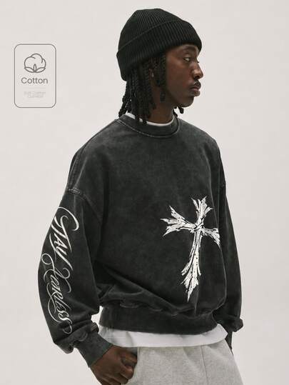 Baseblock Men's Casual Sports Crew Neck Long Sleeve Sweatshirt