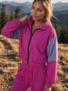 Zolique Women's Colorblock Sun Protection Jacket, Loose And Comfortable, Suitable For Fitness, Sports, Daily Outings, Street Photography And More - Multicolor - View 5