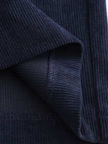 SHEIN Women's Casual Drawstring Waist Pocket Long Pants Lounge Navy Blue Autumn - Blue - View 6