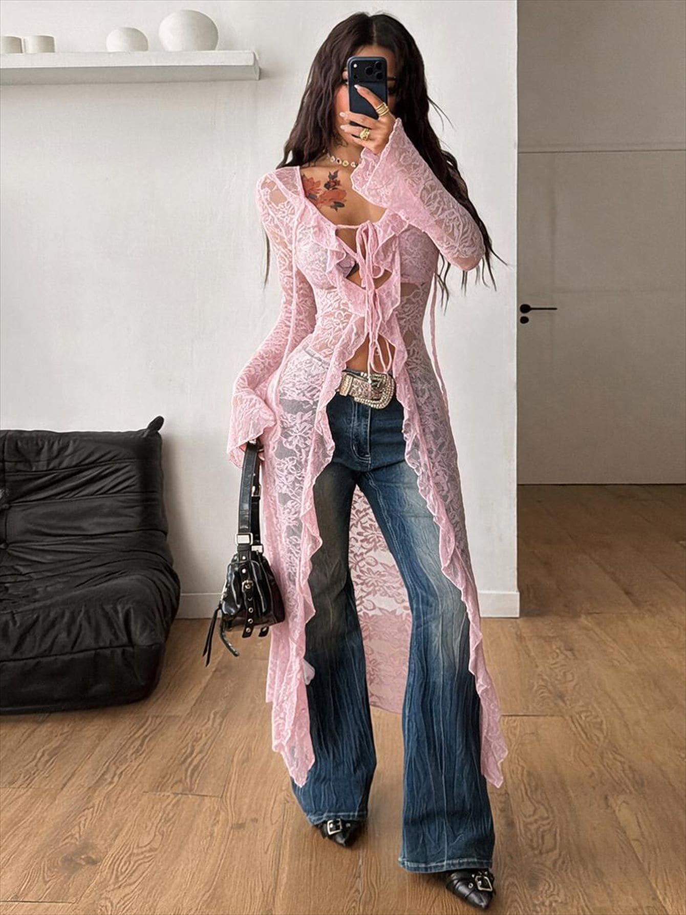 Coolane Women's Fall / All‑Season Rave Outfit - Pink - View 1