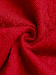 SHEIN Clasi Women's Ribbed Pullover Sweatshirt With Letter Print Pattern, Suitable For Dating, Vacation, Party, Daily Outings, Gatherings, Outdoor Activities, Commuting, Street Style - Red - View 8
