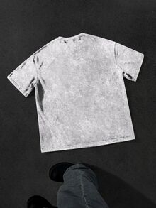 Manfinity Roghcode Crew Neck Short Sleeve Casual Creative Pattern Summer Versatile Fashion Full Print T-Shirt - Multicolor - View 2