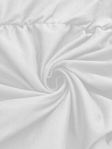 INAWLY Solid Ruched Pencil Skirt Fall Cloth For Women - White - View 5