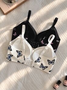 SHEIN Comfortable Printed Seamless Women's Underwear 2-Piece Set - Multicolor - View 2