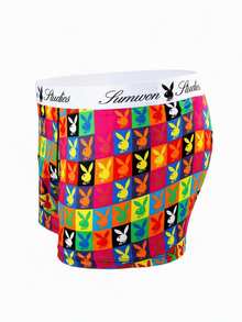PLAYBOY X SUMWON Set Pakaian Dalam Boxer Isi 2 Buah Motif Kelinci Pop Art Warna-warni, Hadiah Liburan - MultiWarna - View 4