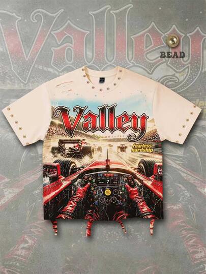 2026 Summer Spring Autumn New Men's T-Shirt Fashion Casual Personalized Street Punk Style Unisex Couple Women's American Vintage Graphic Crew Neck Short Sleeve Top