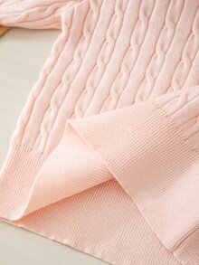 SHEIN 刺繡優雅針織套裝洋裝，居家、外出與聚會皆適用 - 淺粉色 - 查看 3