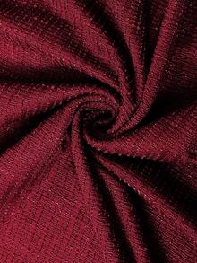 Balvessa Setelan 2 Potong Wanita Elegan Bergaya Vintage: Jaket Lengan Panjang Berkancing dan Rok A-Line Berlipit, Cocok untuk Makan Malam, Kantor, Warna Burgundy, Musim Gugur - Burgundy - View 7