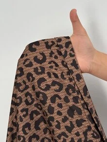 SHEIN CURVE+ 大尺碼女款休閒復古Y2K多功能派對條紋馬標誌印花運動服，適合音樂節，哥德風，夏季女裝 - 彩色 - 查看 5