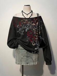 Attitoon 女款不對稱單肩寬鬆休閒極簡日常百搭派對機場穿搭 Y2K 上衣，夏季外出穿搭 - 彩色 - 查看 3