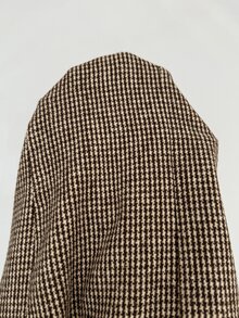 SHEIN Clasi Blazer Lengan Panjang Kancing Kasual Elegan Ukuran Plus untuk Bisnis Kantor Formal Warna Cokelat Musim Panas - Coklat - View 11