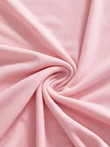 ROMWE Kawaii Y2K Polka Dot Off-Shoulder Long Sleeve 2 Pieces Women's T-Shirt - Pink - View 3