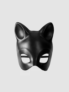 MortiRose 1 Set Black Cat Mask & Gloves, Suitable For Masquerade Ball, Nightclub, Bar, Festival Party - Black - View 5