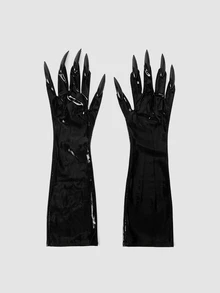 MortiRose 1 Set Black Cat Mask & Gloves, Suitable For Masquerade Ball, Nightclub, Bar, Festival Party - Black - View 7