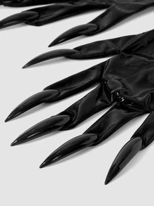 MortiRose 1 Set Black Cat Mask & Gloves, Suitable For Masquerade Ball, Nightclub, Bar, Festival Party - Black - View 10