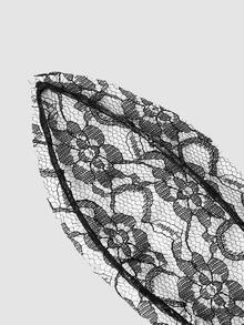 MortiRose 1pc Cute Sexy Rabbit Costume Hair Hoop Black Lace Halloween Valentine's Day - Black - View 6