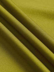 Juhart Green Diagonal Ruched Waist Pleated Semi-High Neck Puff Long Sleeve Bodycon Dress, Elegant Mature Style, Suitable For Commute, Date, Party, Evening Banquet, Plus Size - Green - View 7