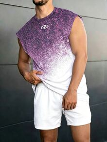 Gym Rark 男士漸層色休閒日常旅行運動背心，健身房適用 - 彩色 - 查看 4