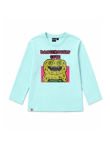 Fuggler | Fanslatte Character Graphic Women's T-Shirt Long Sleeve Round Neck Green - Green - View 5