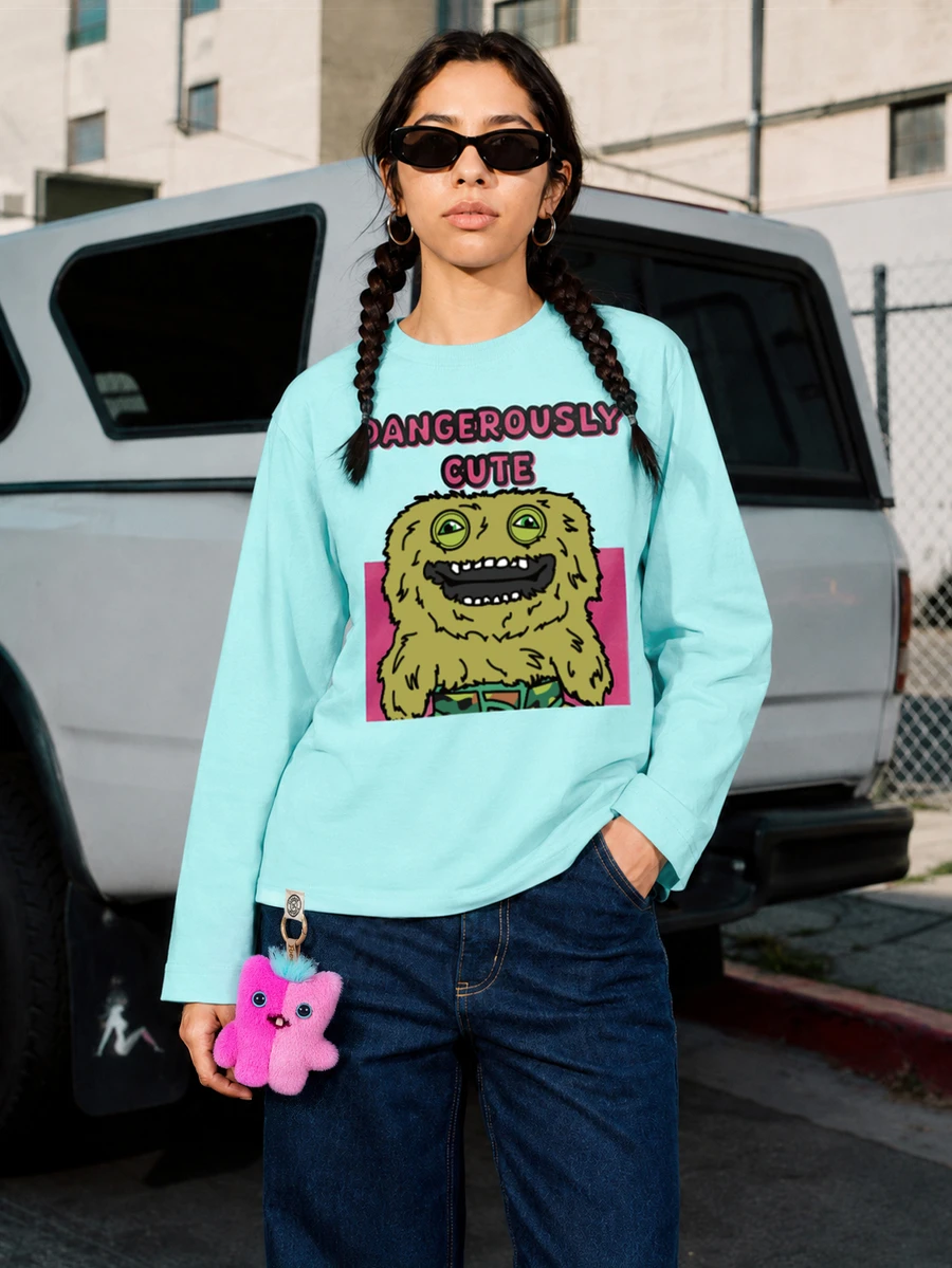 Fuggler | Fanslatte Character Graphic Women's T-Shirt Long Sleeve Round Neck Green - Green - View 1