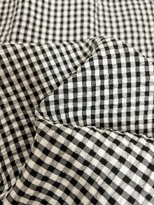 Muvela Women's Casual Plaid Round Neck Sleeveless Top And Wide Leg Pants 2 Pieces Set, Summer Vacation Black Gingham - Black and White - View 6