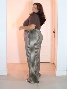 Pretty and Ole Plus Size Elegant Versatile Casual Commuter High-Quality Suit Pants - Multicolor - View 4